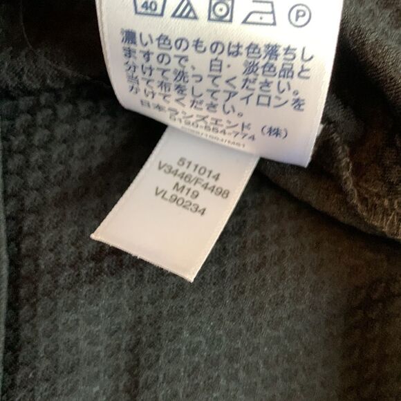 LANDS’ END outfitters quarter zip long sleeve textured/patterned shirt UNISEX - Picture 6 of 10